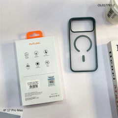 ** Ốp IP 17 Pro Max Mutural lưng nhám magsafe viền màu