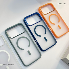 ** Ốp IP 17 Pro Max Mutural lưng nhám magsafe viền màu