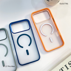 ** Ốp IP 17 Pro Max Mutural lưng nhám magsafe viền màu