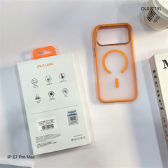 ** Ốp IP 17 Pro Max Mutural lưng nhám magsafe viền màu