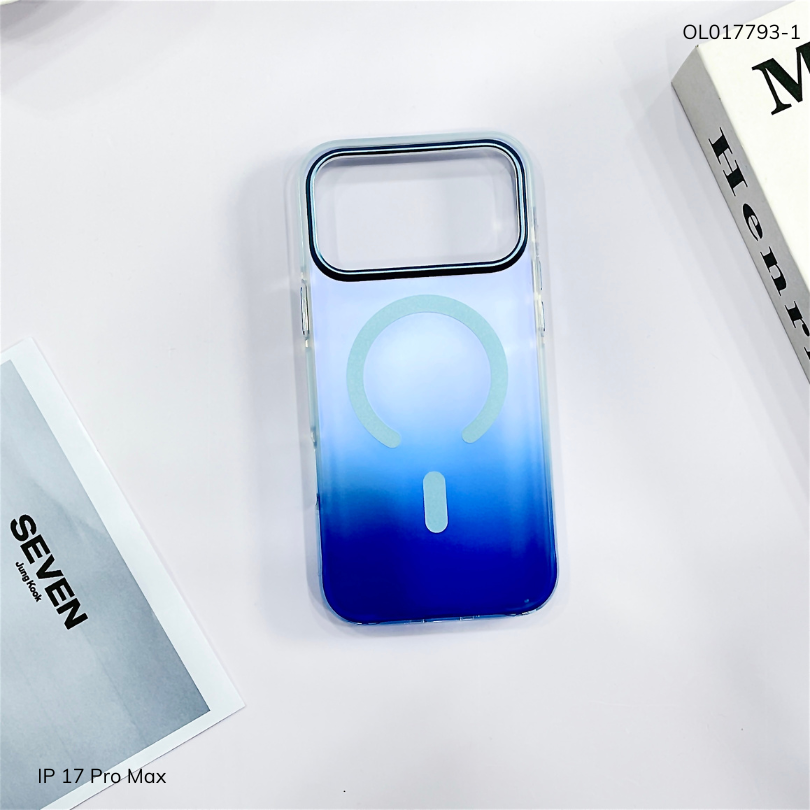 ** Ốp IP 17 Pro Max Ravaka lưng nhám magsafe loang màu đệm viền