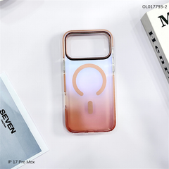 ** Ốp IP 17 Pro Max Ravaka lưng nhám magsafe loang màu đệm viền