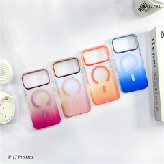 ** Ốp IP 17 Pro Max Ravaka lưng nhám magsafe loang màu đệm viền