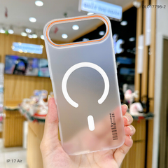 Ốp IP 17 Air nhám magsafe mã vạch Syndee
