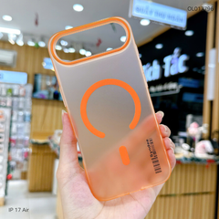 Ốp IP 17 Air nhám magsafe mã vạch Syndee