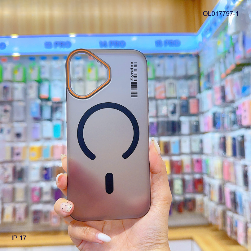 Ốp IP 17 nhám magsafe mã vạch Syndee