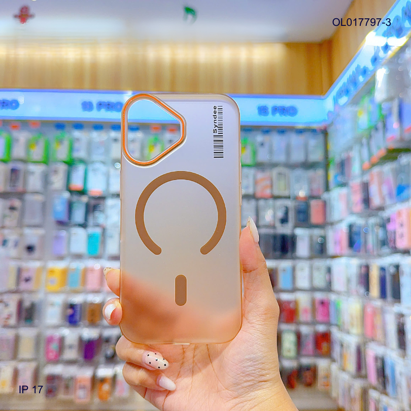 Ốp IP 17 nhám magsafe mã vạch Syndee