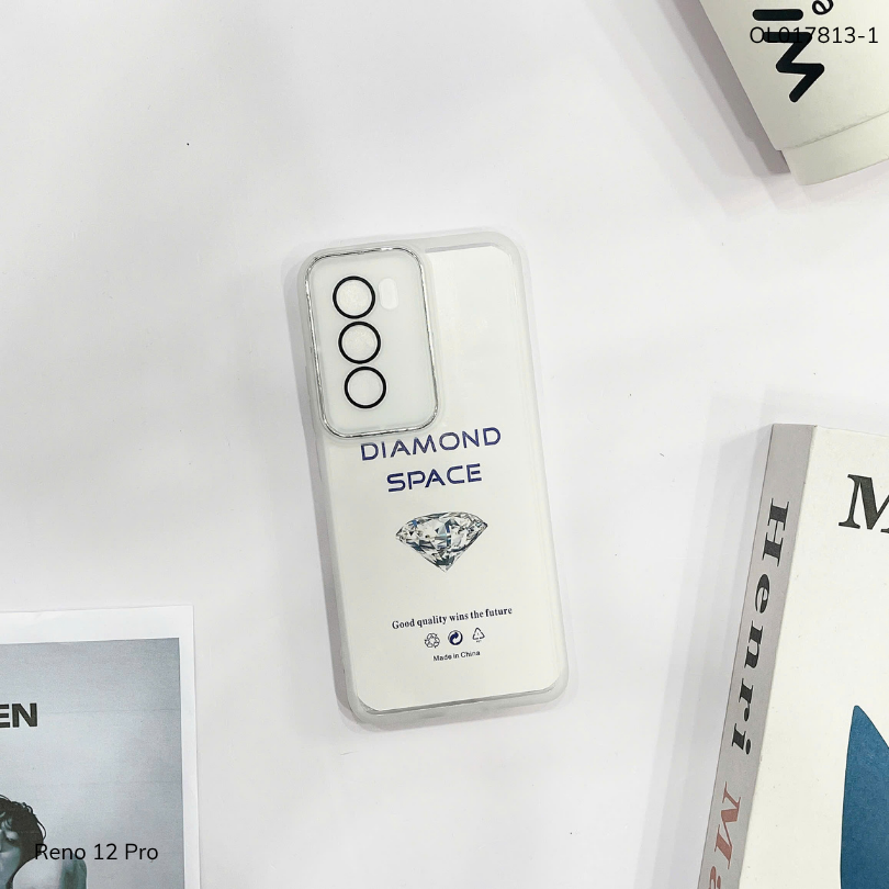 ** Ốp Reno 12 Pro dẻo viền camera nhôm