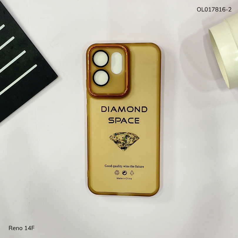 ** Ốp Reno 14F dẻo viền camera nhôm