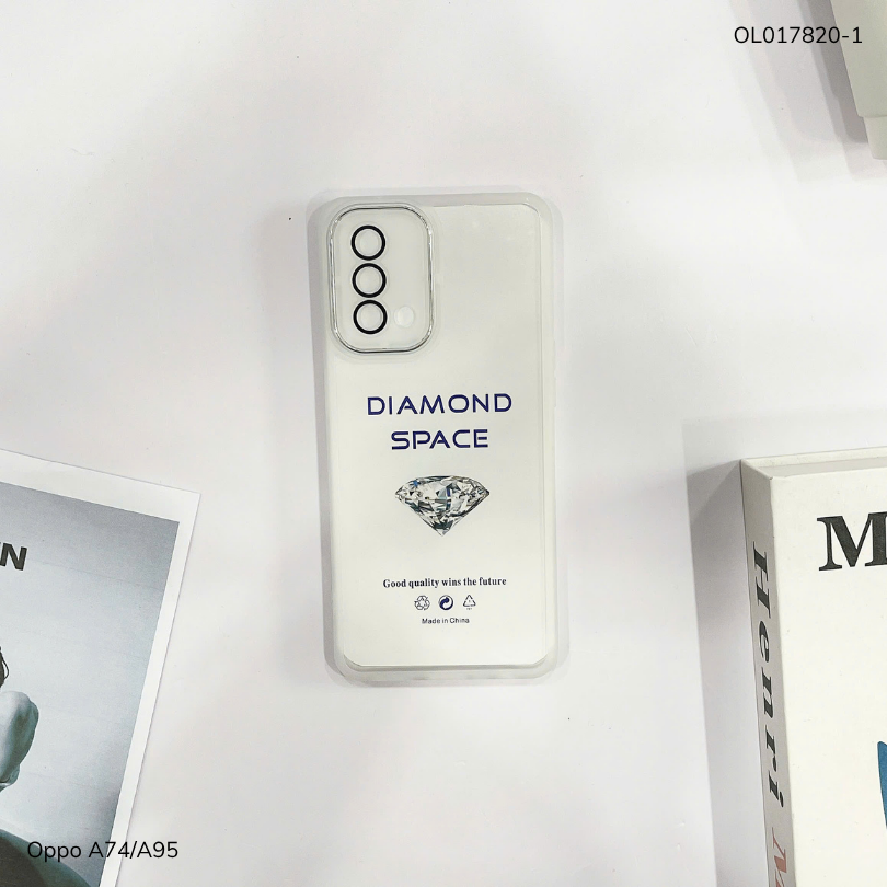 ** Ốp Oppo A74/A95 dẻo viền camera nhôm