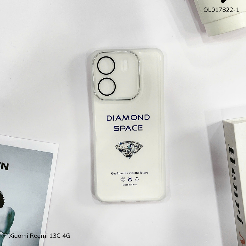 ** Ốp Xiaomi Redmi 13C 4G dẻo viền camera nhôm