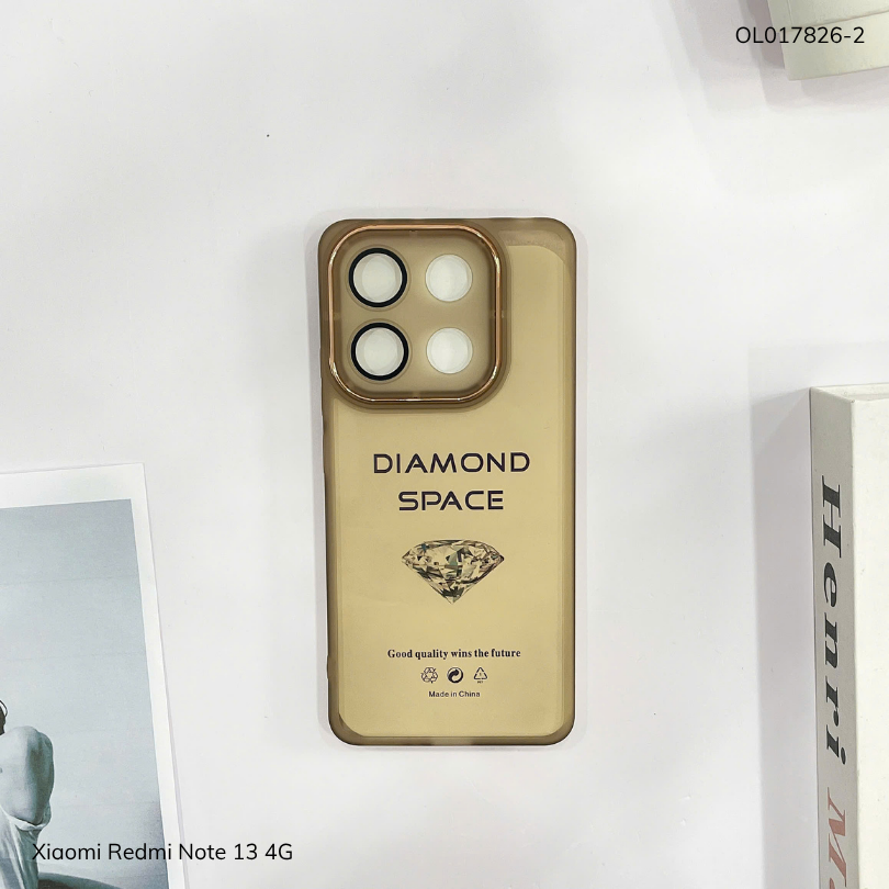 ** Ốp Xiaomi Redmi Note 13 4G dẻo viền camera nhôm