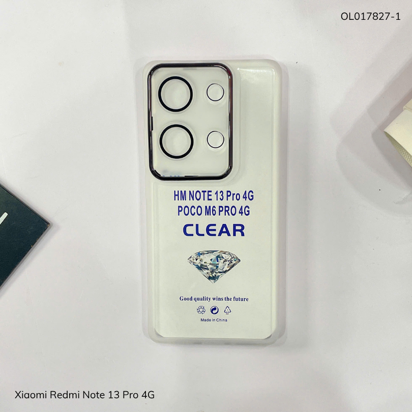 ** Ốp Xiaomi Redmi Note 13 Pro 4G dẻo viền camera nhôm