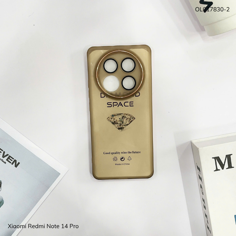 ** Ốp Xiaomi Redmi Note 14 Pro dẻo viền camera nhôm