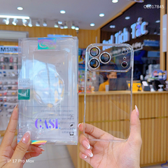Ốp IP 17 Pro Max trong lưng cứng viền cứng bảo vệ cam