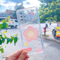 ** Ốp Reno 6z dẻo trong in nhiều hình dễ thương