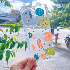 ** Ốp Reno 6z dẻo trong in nhiều hình dễ thương