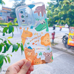 ** Ốp Reno 6z dẻo trong in nhiều hình dễ thương