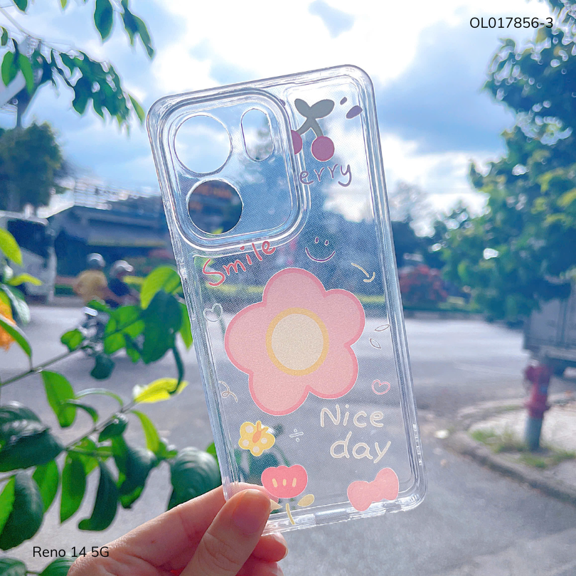 ** Ốp Reno 14 5G dẻo trong in nhiều hình dễ thương