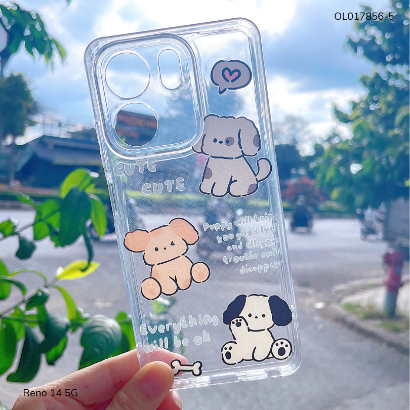** Ốp Reno 14 5G dẻo trong in nhiều hình dễ thương