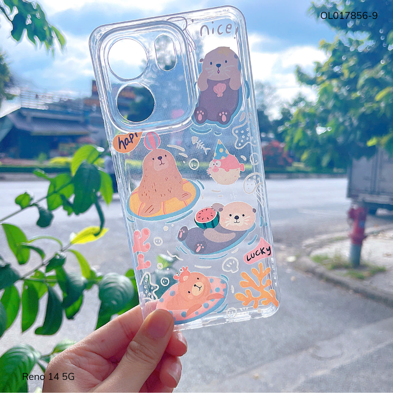 ** Ốp Reno 14 5G dẻo trong in nhiều hình dễ thương