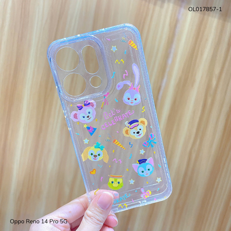 ** Ốp Reno 14 Pro 5G dẻo trong in nhiều hình dễ thương