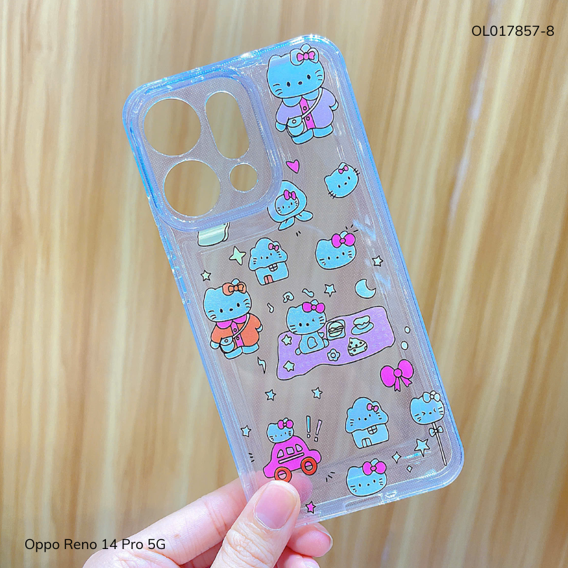 ** Ốp Reno 14 Pro 5G dẻo trong in nhiều hình dễ thương