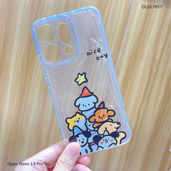 ** Ốp Reno 14 Pro 5G dẻo trong in nhiều hình dễ thương