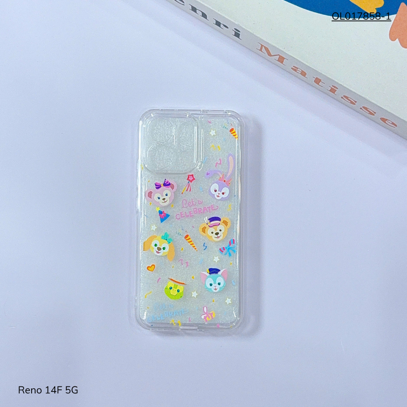 ** Ốp Reno 14F 5G dẻo trong in nhiều hình dễ thương