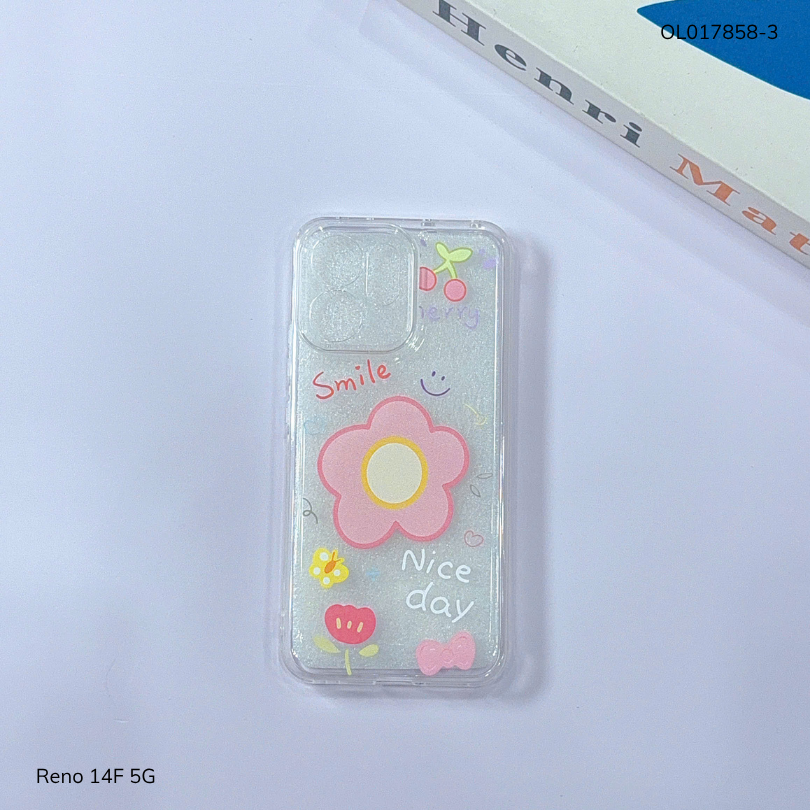 ** Ốp Reno 14F 5G dẻo trong in nhiều hình dễ thương
