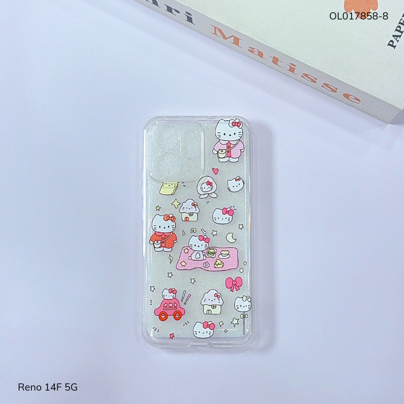 ** Ốp Reno 14F 5G dẻo trong in nhiều hình dễ thương