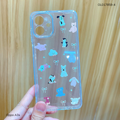 ** Ốp Oppo A3x dẻo trong in nhiều hình dễ thương