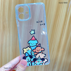 ** Ốp Oppo A3x dẻo trong in nhiều hình dễ thương