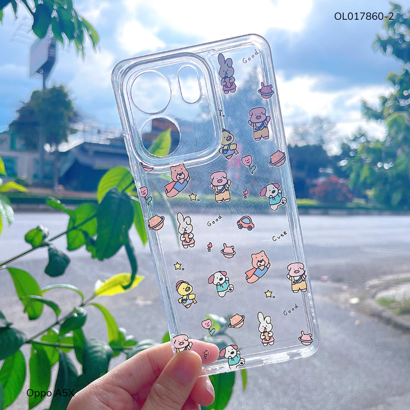 ** Ốp Oppo A5x dẻo trong in nhiều dễ thương