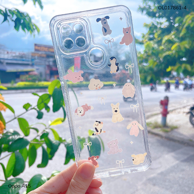 ** ỐP Oppo A15 dẻo trong in nhiều hình dễ thương