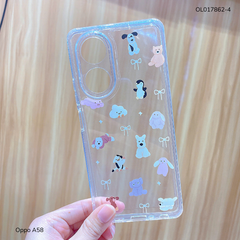 ** Ốp Oppo A58 dẻo trong in nhiều hình dễ thương