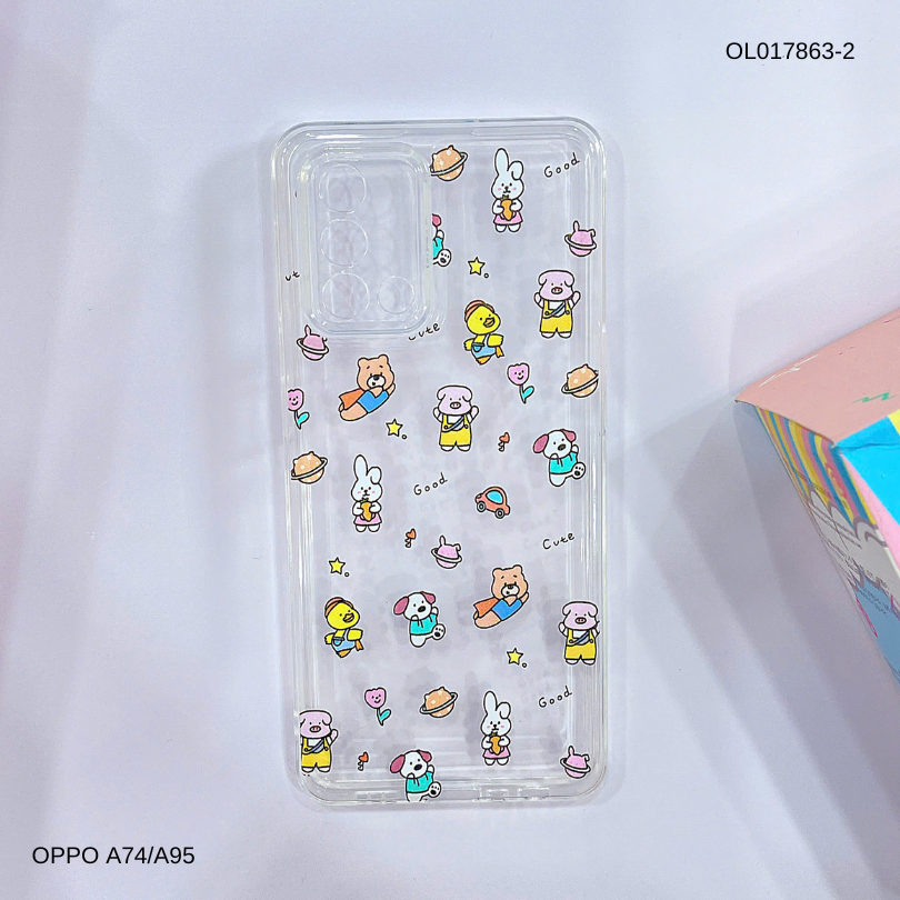 ** Ốp Oppo A74/A95 dẻo trong in nhiều hình dễ thương