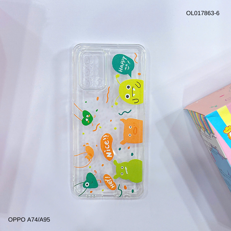 ** Ốp Oppo A74/A95 dẻo trong in nhiều hình dễ thương