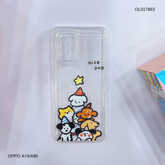 ** Ốp Oppo A74/A95 dẻo trong in nhiều hình dễ thương