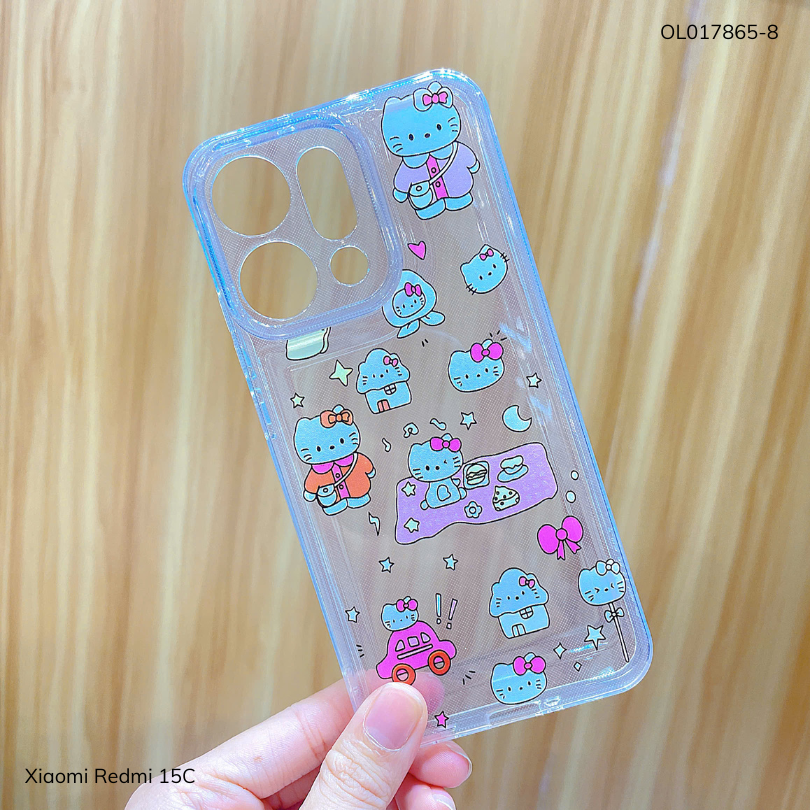 ** Ốp Xiaomi Redmi 15C dẻo trong in nhiều hình dễ thương