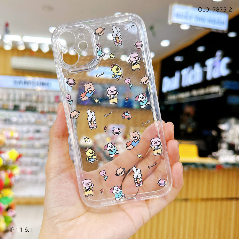 ** Ốp IP 11 6.1 dẻo trong in nhiều hình dễ thương