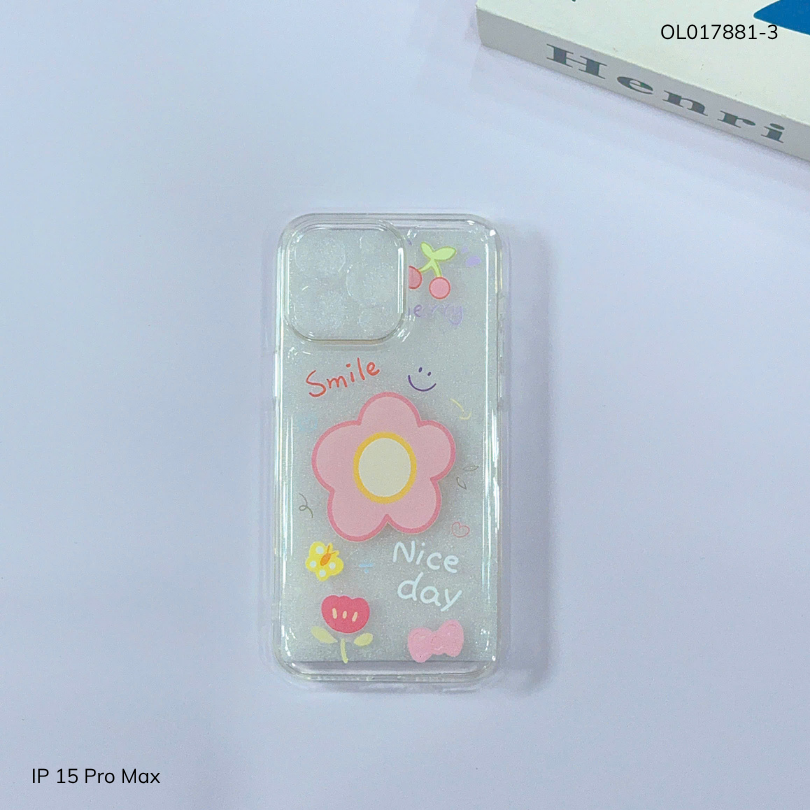 ** Ốp IP 16 Pro Max dẻo trong in nhiều hình dễ thương