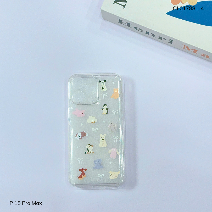 ** Ốp IP 16 Pro Max dẻo trong in nhiều hình dễ thương