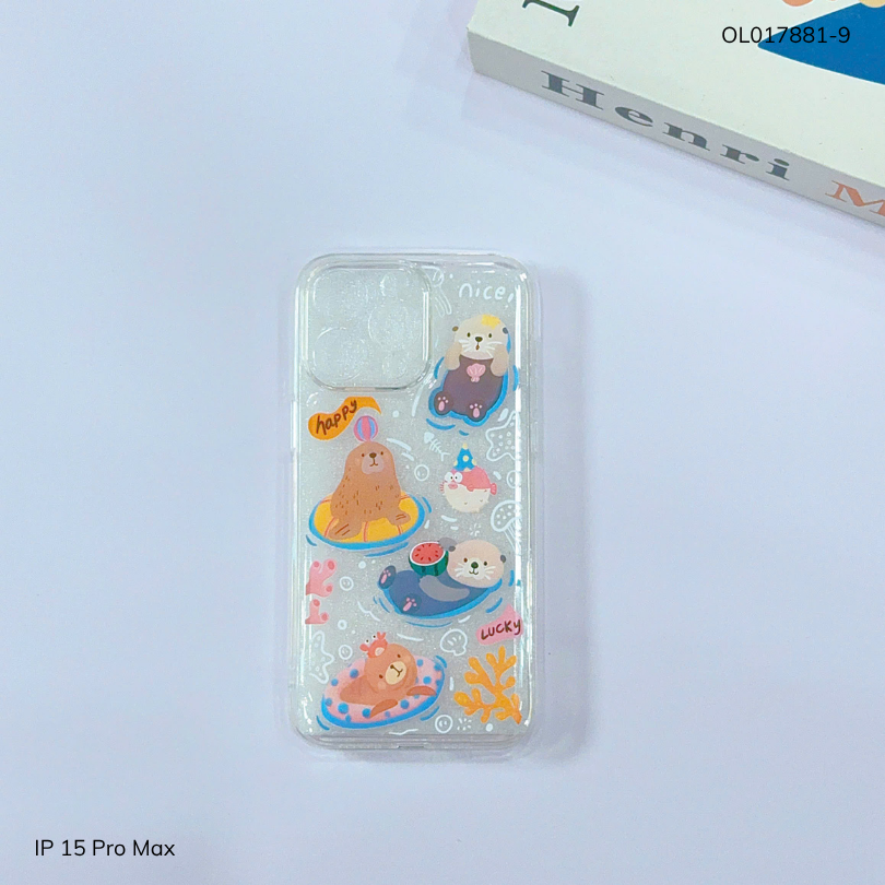 ** Ốp IP 16 Pro Max dẻo trong in nhiều hình dễ thương