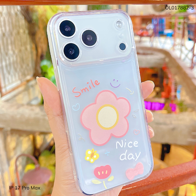 ** Ốp IP 17 Pro Max dẻo trong in nhiều hình dễ thương