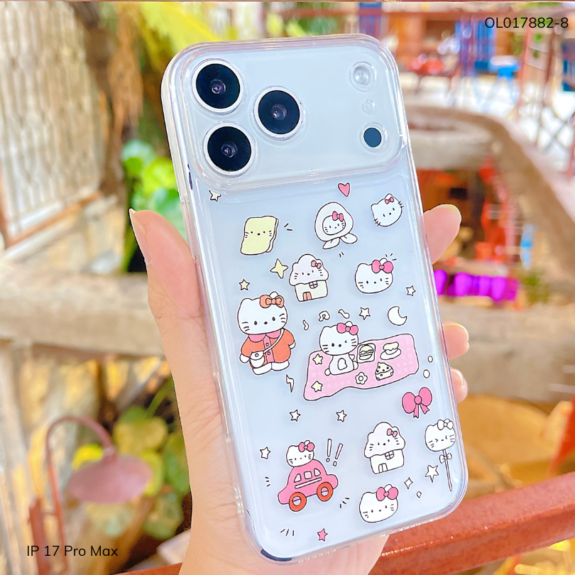** Ốp IP 17 Pro Max dẻo trong in nhiều hình dễ thương