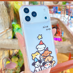 ** Ốp IP 17 Pro Max dẻo trong in nhiều hình dễ thương