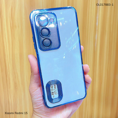 Ốp Xiaomi Redmi 15 dẻo trong viền xi khoét Logo