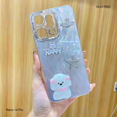 Ốp Reno 14 Pro 5G vân sóng bạc sticker nổi