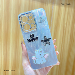 Ốp Reno 13 5G vân sóng bạc sticker nổi